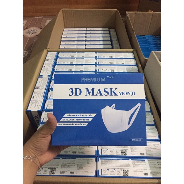 Khẩu trang 3D MONJI , 50 chiếc / hộp