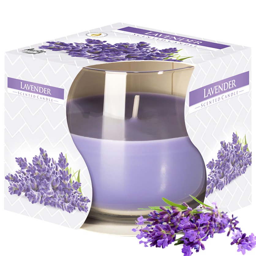 HOA OẢI HƯƠNG,Ly nến thơm tinh dầu Bispol Lavender 100g,Xông thơm phòng,nhập khẩu châu âu