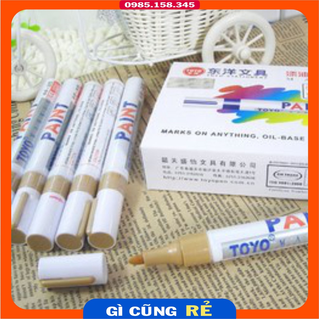 Bút sơn vẽ lốp xe nhật bản paint marker ngòi to  các màu trắng-xanh-đen-đỏ-vàng,..