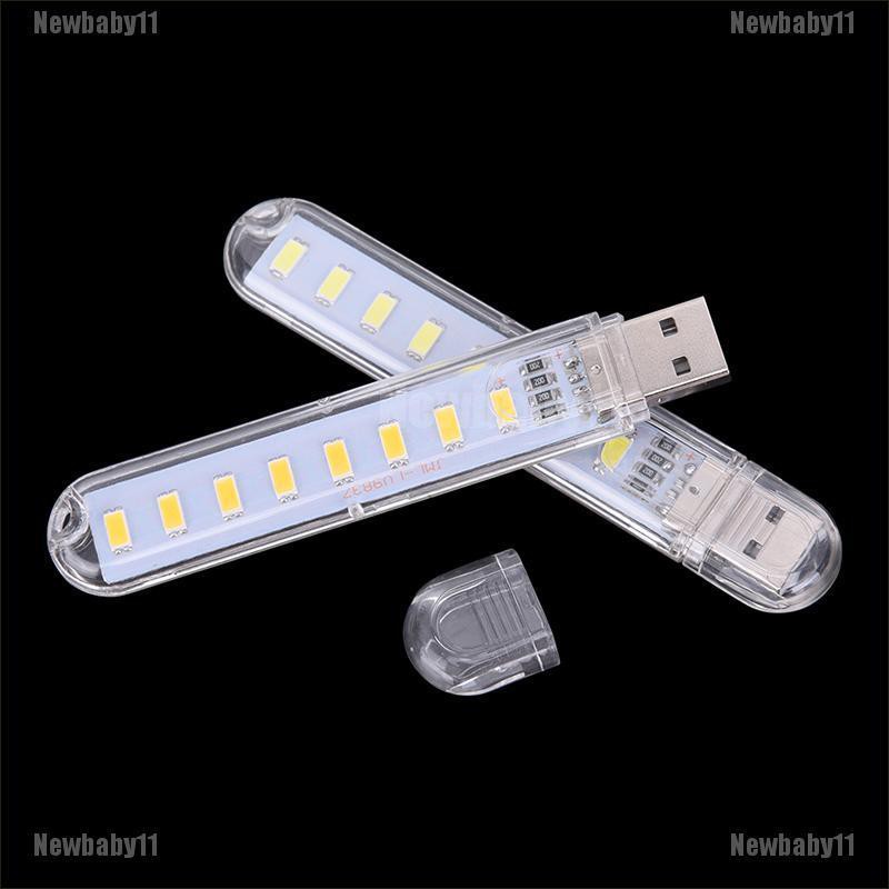 Đèn LED USB Mini 5V 8 Bóng Di Động Tiện Dụng Cho Máy Tính