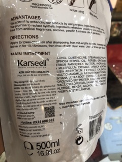 (Hấp Karseell chính hãng ) Kem Hấp Xả Phục Hồi Tóc Collagen Karseell