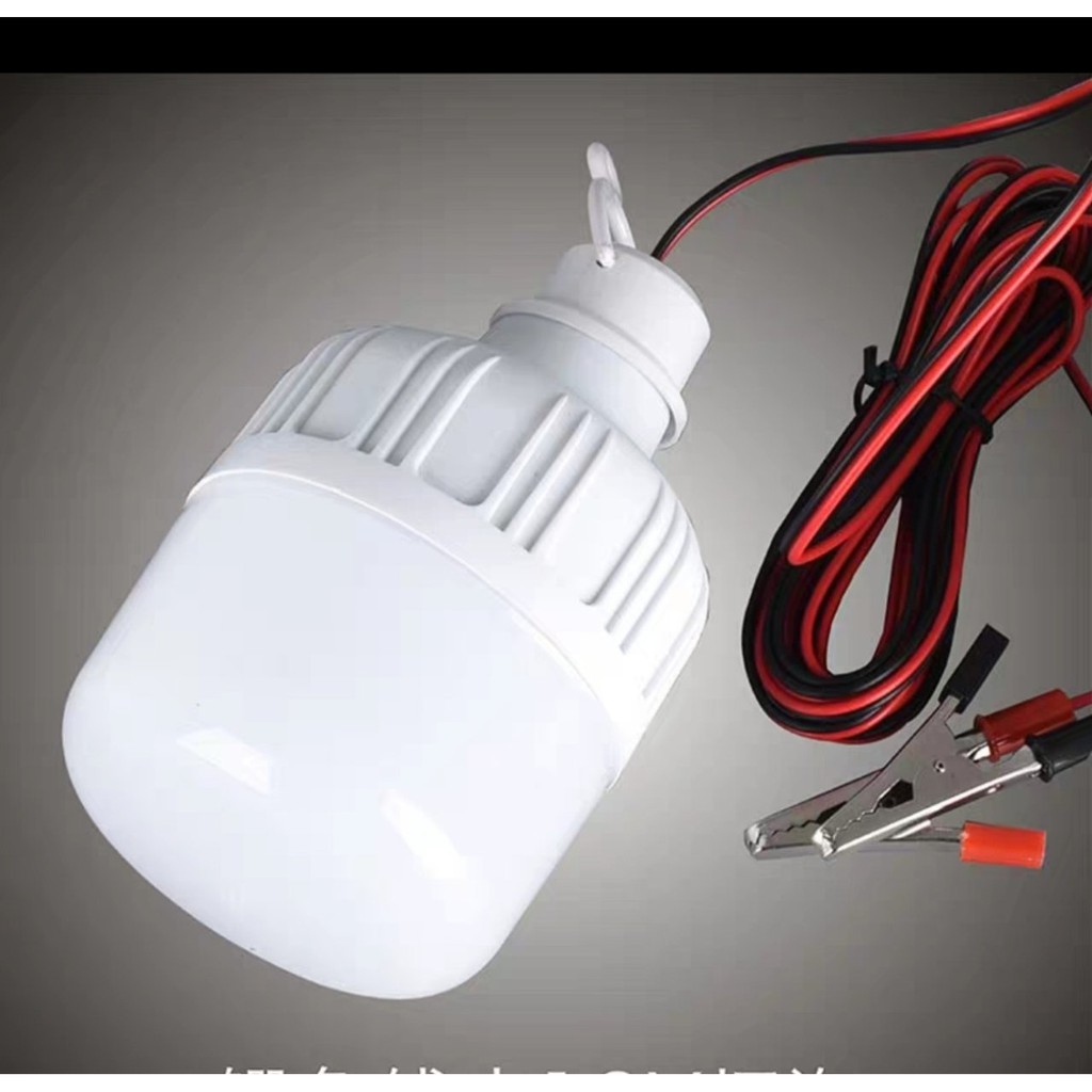 Bóng đèn 15W 12V DC đến 85V DC  siêu sáng  có đầu kẹp cá sấu  tiện dụng