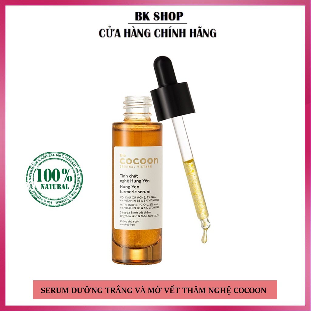 [Chính Hãng] Tinh chất nghệ Hưng Yên (serum) COCOON sáng da chuyên sâu &amp; mờ vết thâm 30ml