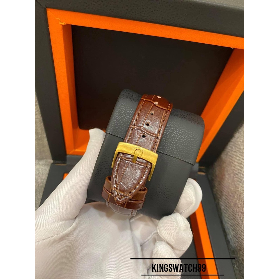 Đồng hồ nam OMEGA Mặt hình bát quái,dây da thời trang, bảo hành 24 tháng