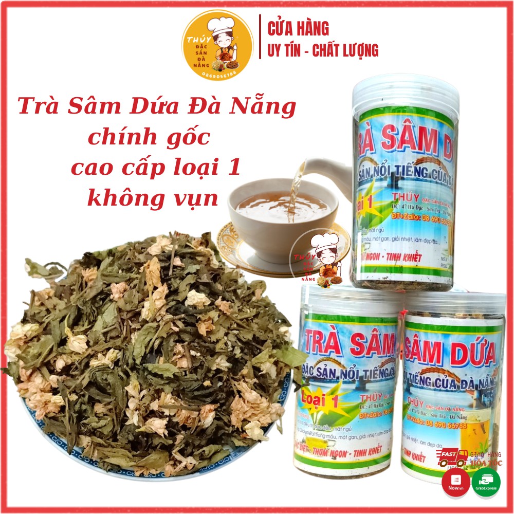 Trà sâm dứa hoa lài chính gốc chuẩn vị Thúy Đặc Sản Đà Nẵng  hũ cao cấp loại 1 vị trà tiên thơm ngon đậm đà