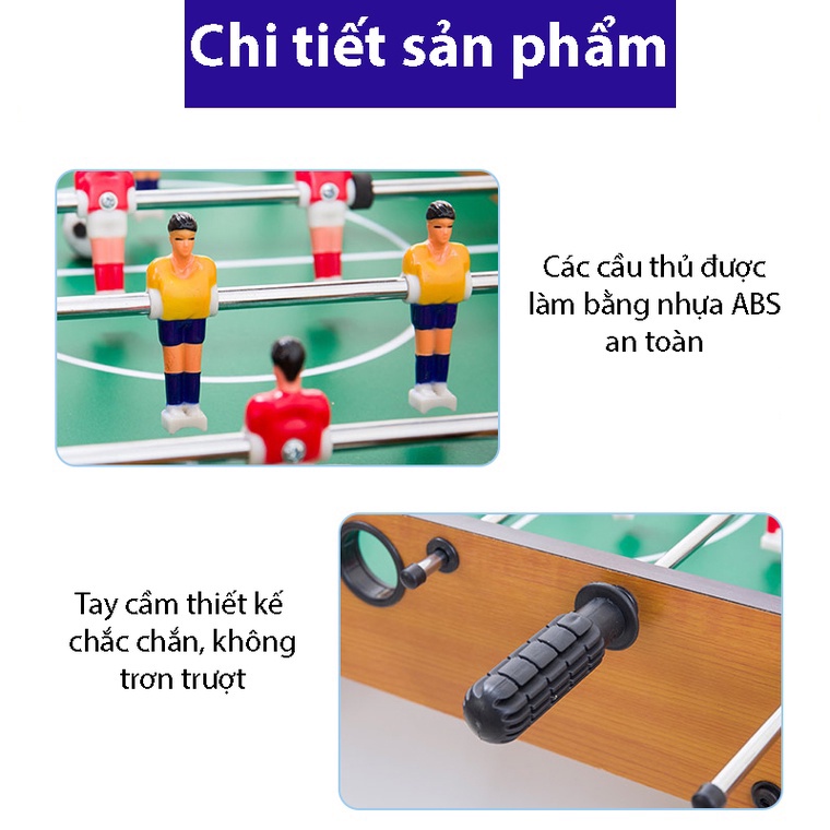 Bàn Bilac Bóng Đá Mini 6 Tay Bằng Gỗ ( Hàng đẹp )