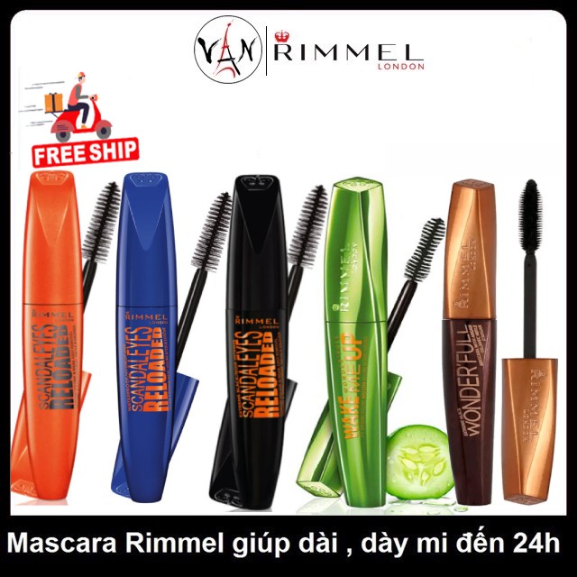 [ Rimmel london ]  Mascara rimmel london làm dày và dài mi đến 24h - Hàng có vỉ