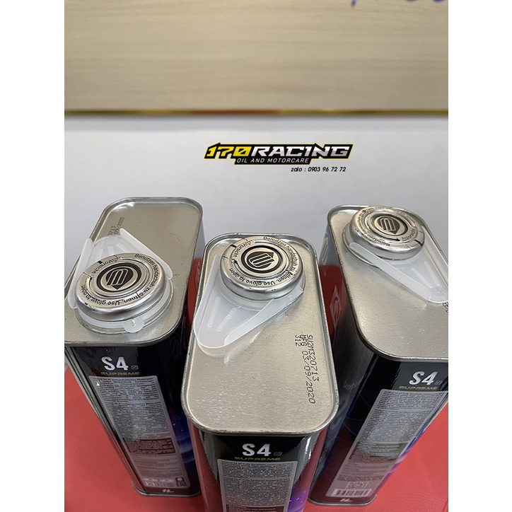 (HCM) Nhớt Xe Tay Ga UNITED OIL S4 4T SUPREME SAE 10W40 100 SYNTHETIC Dung Tích 1000 ML