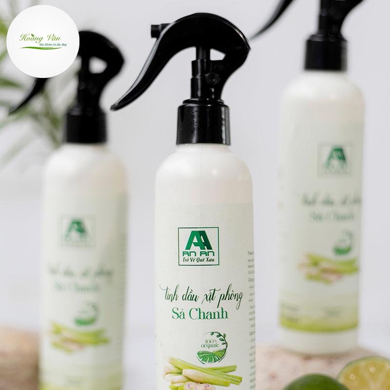 Chai xịt tinh dầu Sả Chanh An An giúp khử mùi thơm phòng - Dung tích 250ml