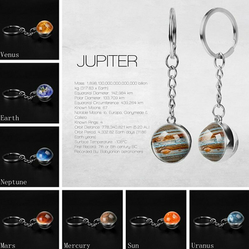 Móc Khóa Hình Hệ Mặt Trời Galaxy Nebula 12 Cung Hoàng Đạo Đẹp Mắt