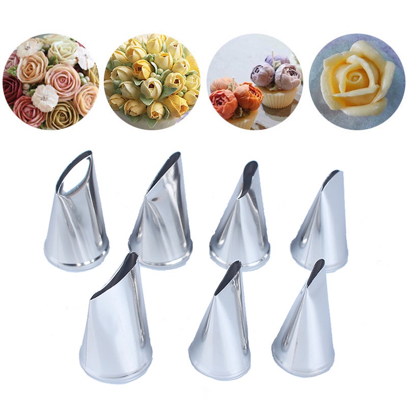 Set 7 đui bắt bông kem trang trí bánh tiện dụng chất lượng cao