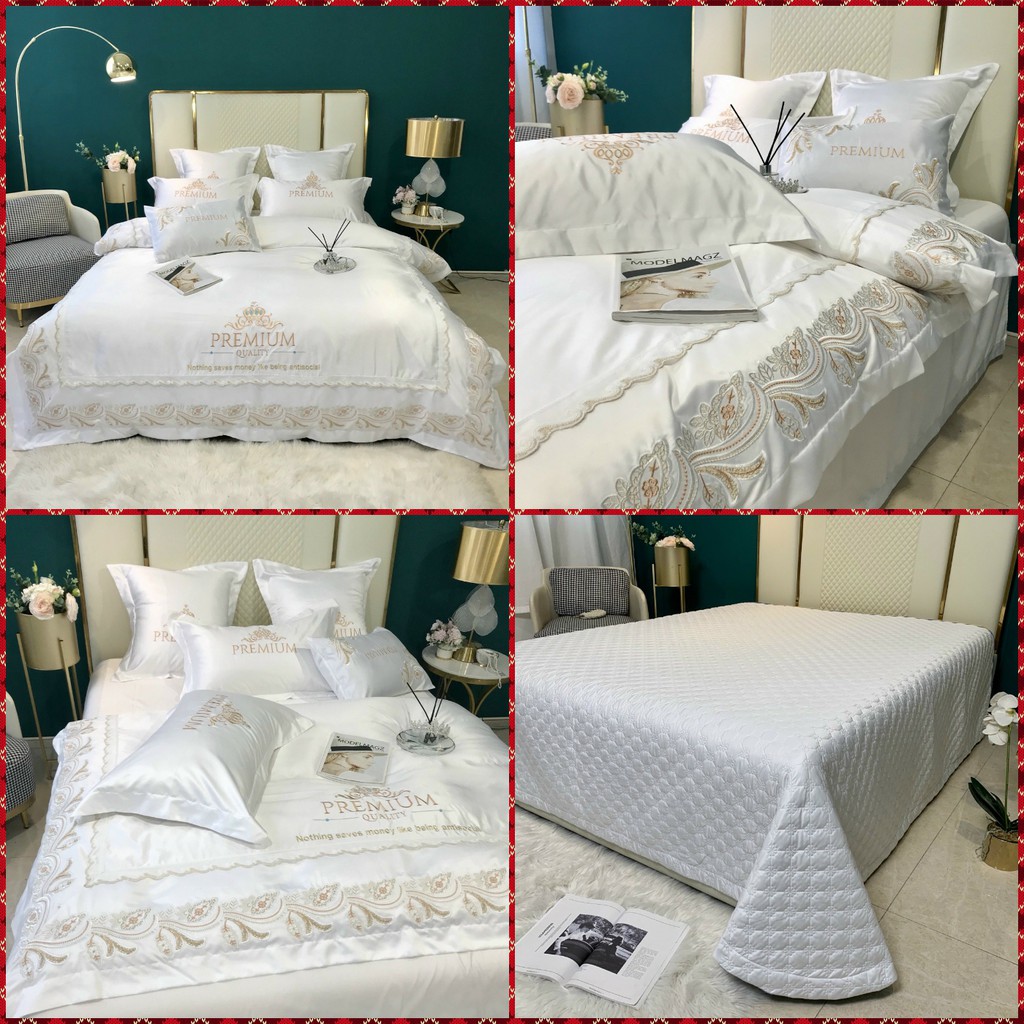 Bộ chăn ga gối lụa Silk , bộ lụa ga trần nhập khẩu giá rẻ