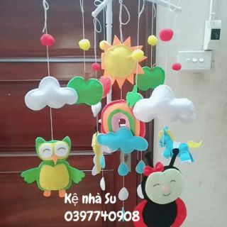 Treo nôi vườn dâu cho bé + 3 con thú
