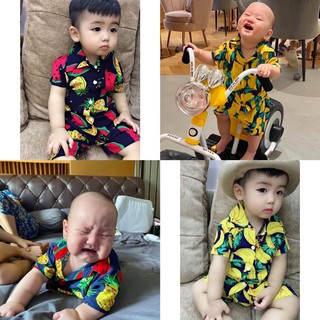 Bộ Lanh Hoa Quả Cho Bé Set Lanh Chuối Dưa Hấu