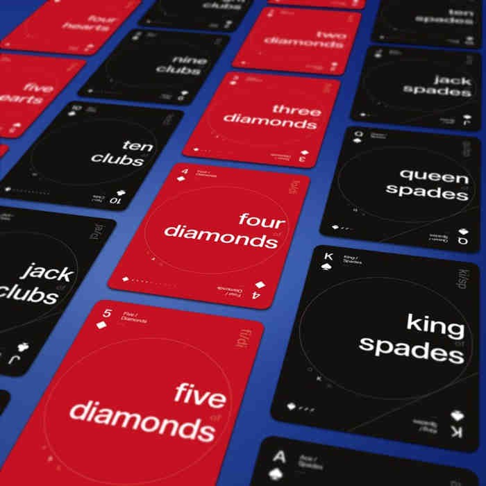 Grid Series Two - Typographic Playing Cards