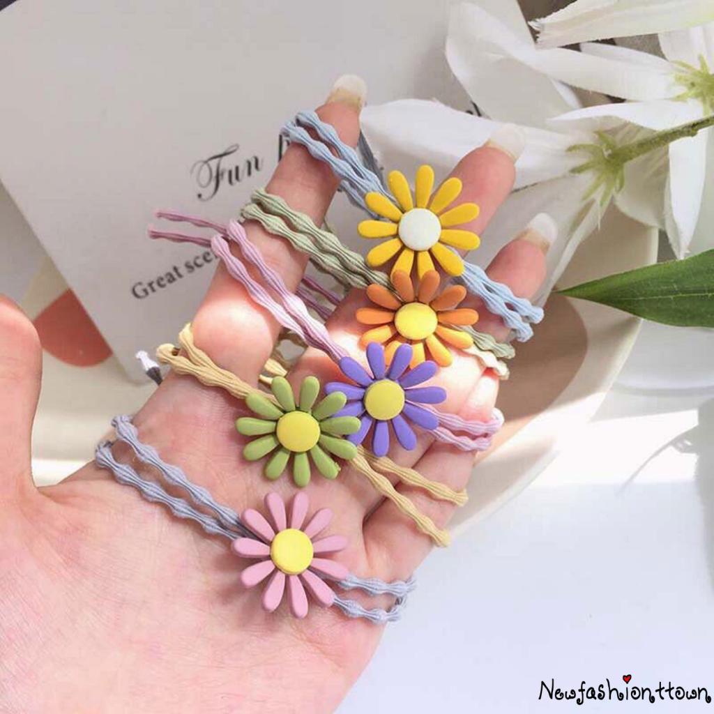 Dây buộc tóc đính hoa thời trang cho nữ