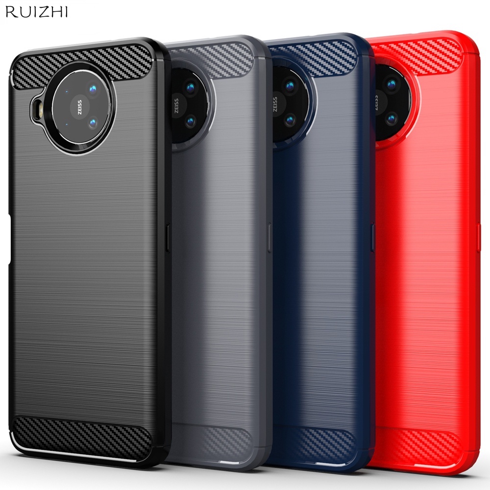 Ốp điện thoại silicon mềm chống sốc họa tiết sợi carbon cho Nokia 1.3 1.4 5.3 5.4 8.3 5G Nokia X10 X20 G10 G20