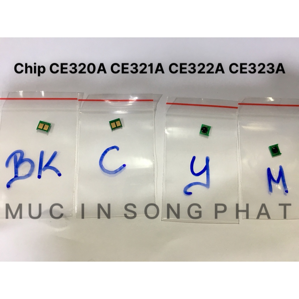 Bộ 4 con chíp màu CE 320, 321, 322, 323 cho máy HP CP 1525, 1525dw, CM 1415fn, 1415fnd
