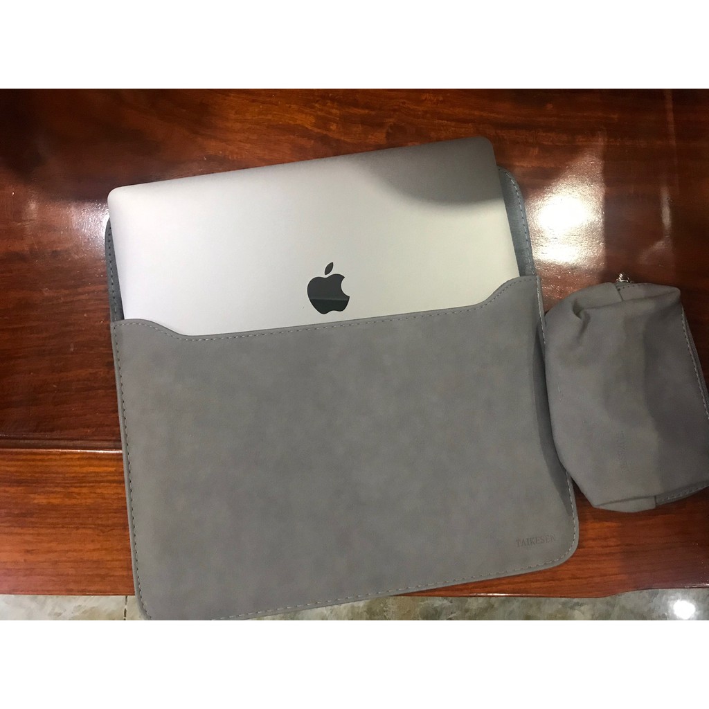 [Combo] Bao da chống sốc, chống nước cho Macbook & túi đựng phụ kiện chính hãng Taikesen