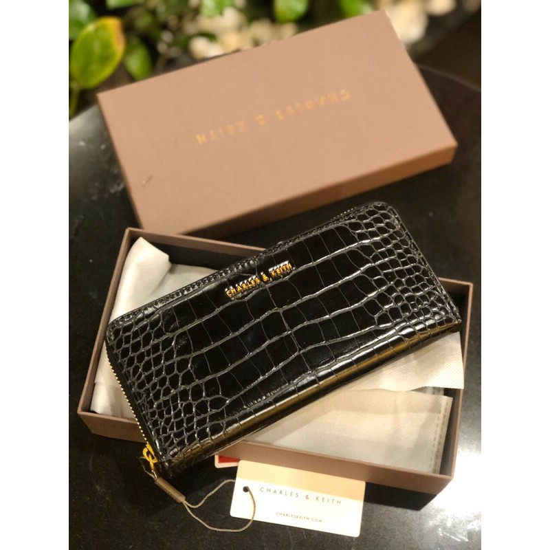 Ví dài cầm tay da rắn kèm hộp hàng chuẩn