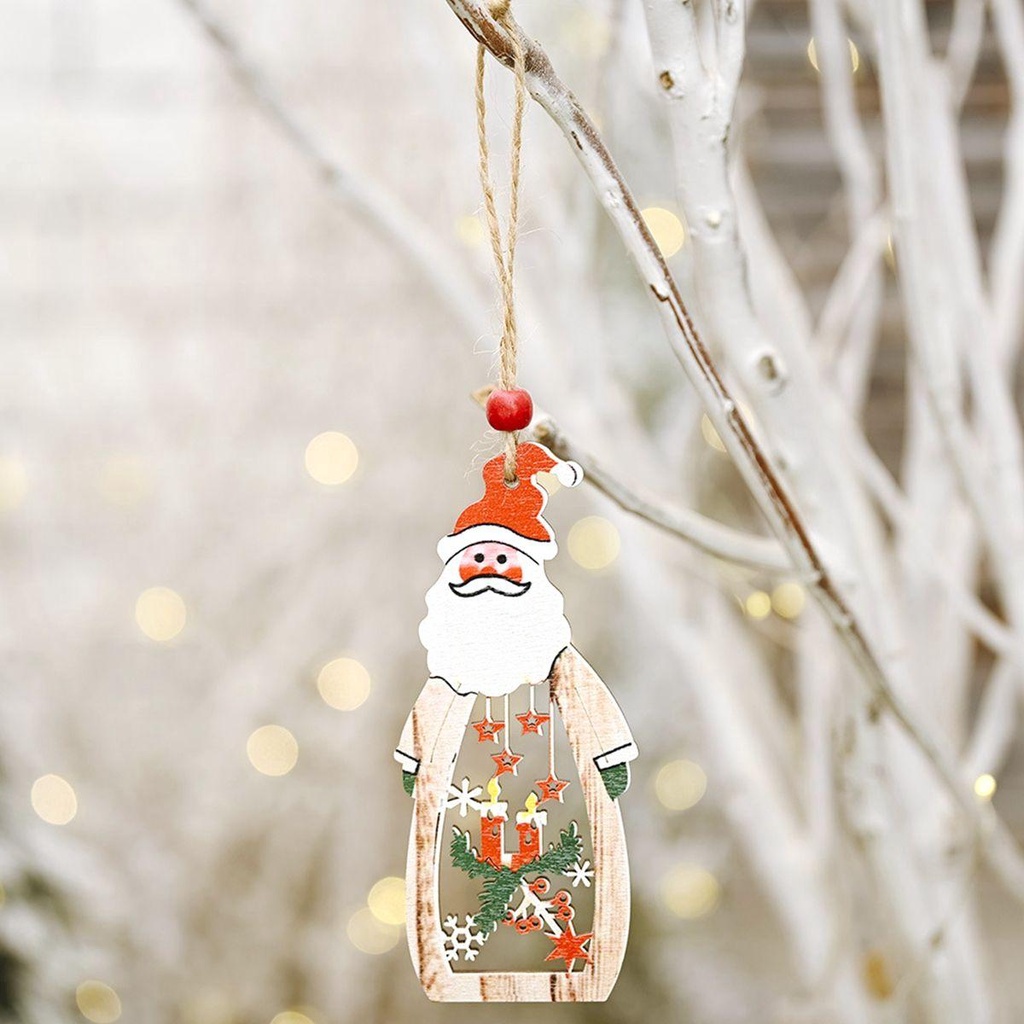 Phụ Kiện Trang Trí Cây Thông Giáng Sinh Hình Ông Già Noel Tuần Lộc Dễ Thương