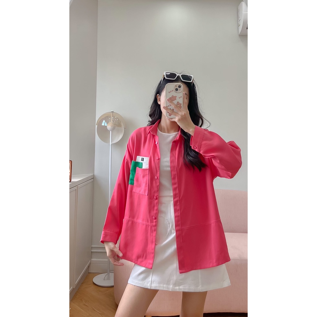 SODA POP - Pocket Signature shirt - Sơ mi dáng rộng