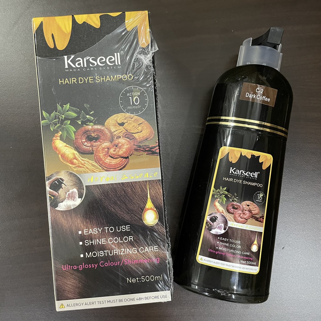 Dầu gội đen tóc thảo dược Karseell Hair Dye Shampoo 500ml