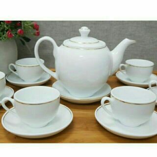 Bộ  ấm chén  Cao cấp Bát Tràng  dáng  Minh  long  2