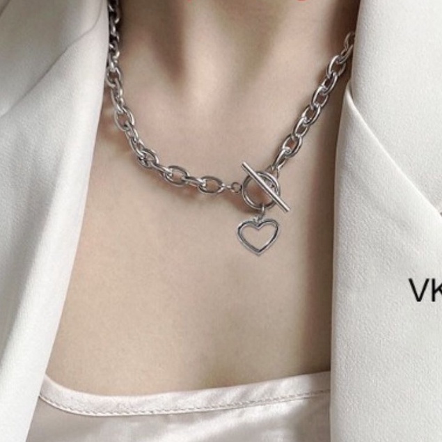 Dây Chuyền, Vòng Cổ Hợp Kim Mặt Hình Trái Tim Cao Cấp