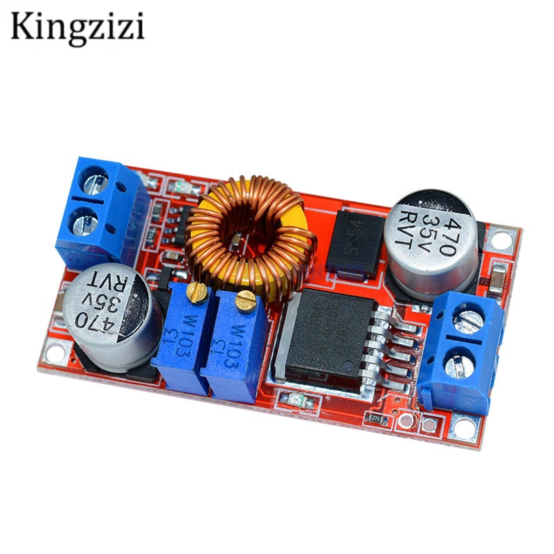 Bảng mạch điều chỉnh giảm nguồn sạc pin Lithium 5A DC đến DC CC CV XL4015 5-32V có đèn LED
