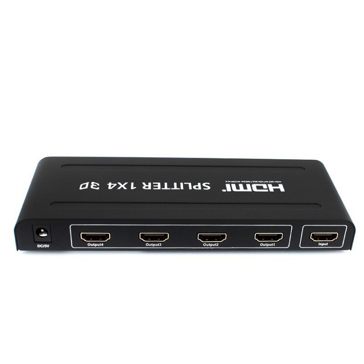 BỘ CHIA HDMI 1 RA 4 FULL HD 1080 HỖ TRỢ 3D - chia cổng ra 4 màn hình T