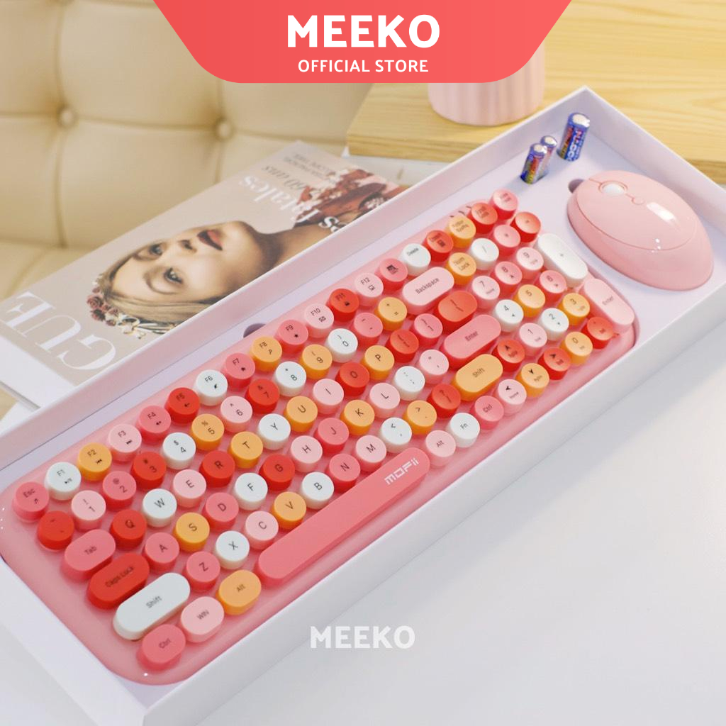 Bộ bàn phím và chuột không dây Mofii Key Board đa sắc màu MEEKO