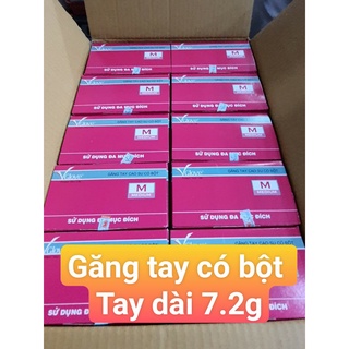 1 HỘP 100 CHIẾC - 50 ĐÔI GĂNG TAY Y TẾ CỔ DÀI 27