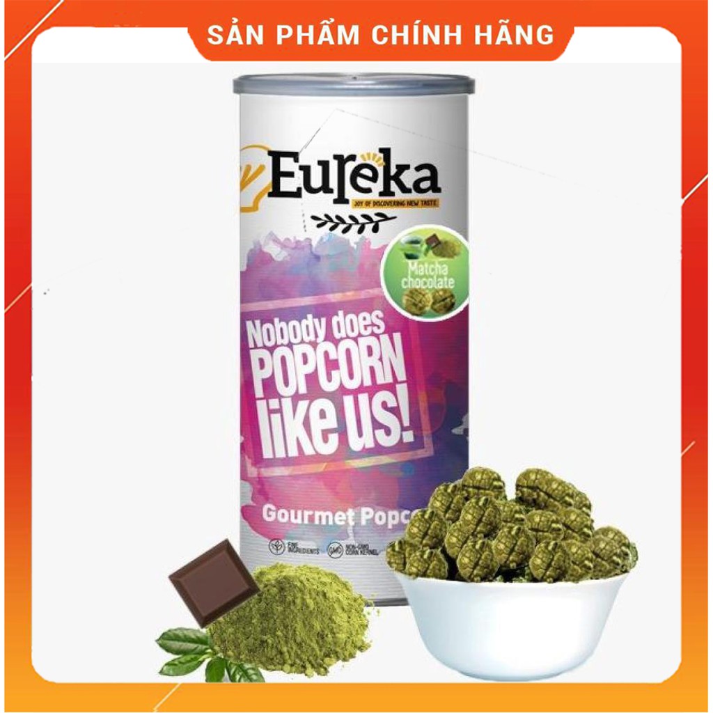 Bỏng ngô Eureka nhập khẩu Malaysia vị Trà xanh Socola