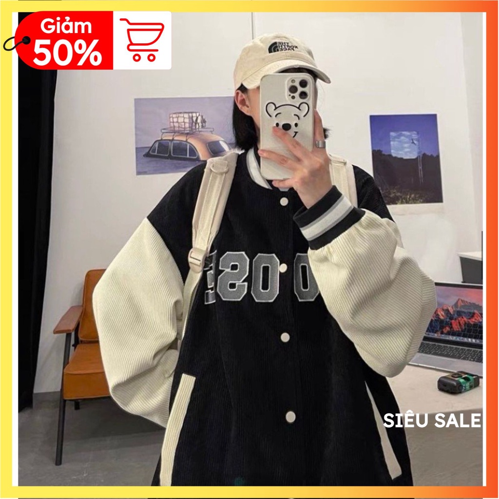 Áo khoác bomber nam nữ phong cách ovesize nỉ siêu đẹp vải dày from rộng unisex