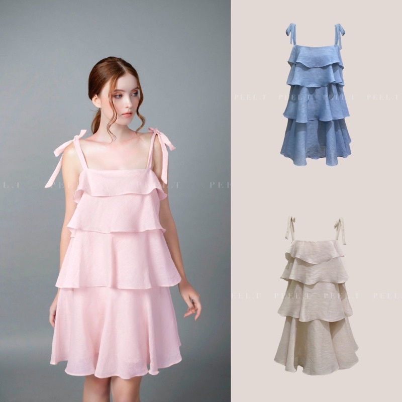 PEEL.T - Mima Dress - Đầm 2 dây suông nhiều tầng form rộng