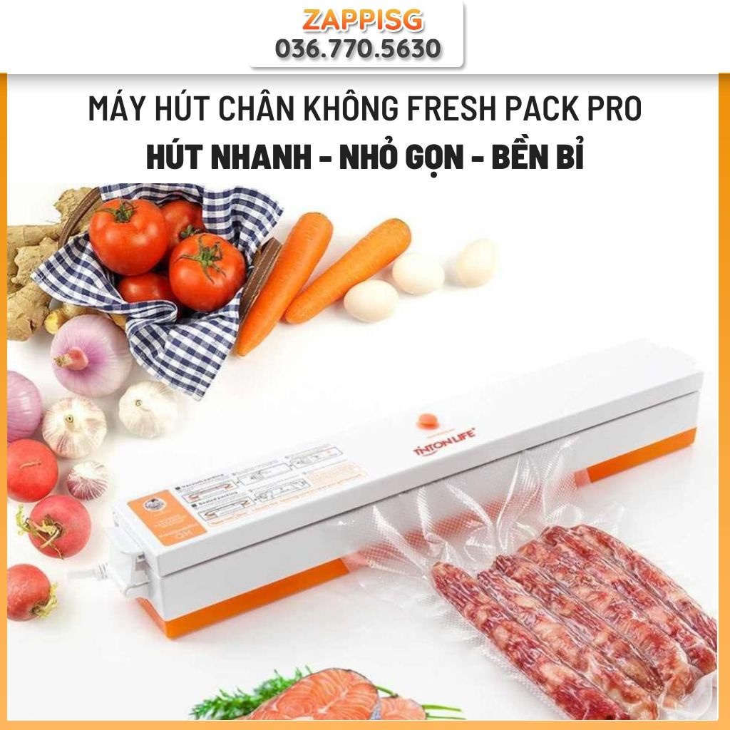 Máy hút chân không túi nhám mini Nhật Bản Fresh Pack Pro Hàn Miệng Túi Dùng Nhiệt Đa Năng - Bảo quản tốt