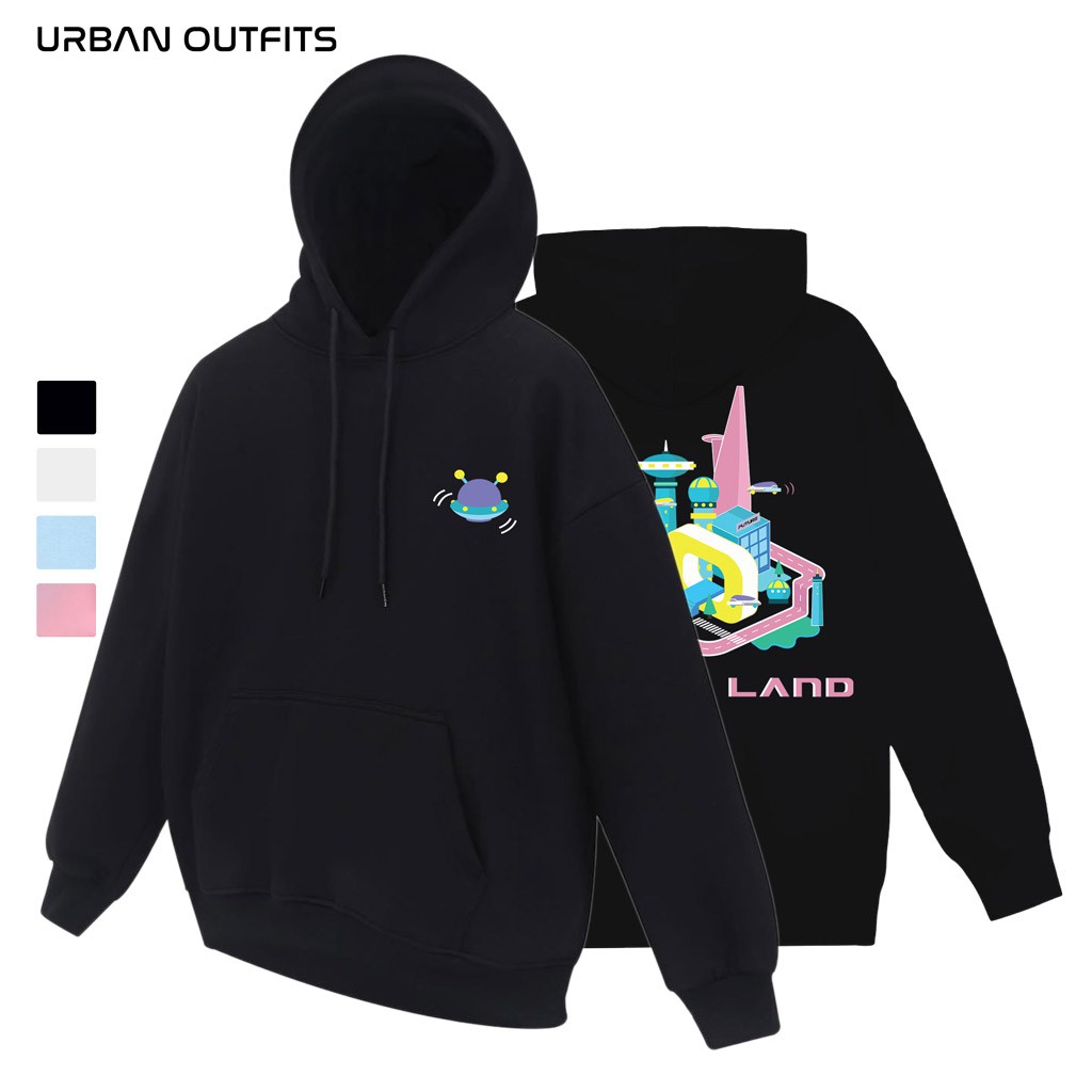 Áo Hoodie Nam Nữ Form Rộng URBAN OUTFITS In Future Land HOO01 Chui Đầu Thun Cotton Nỉ Local Brand