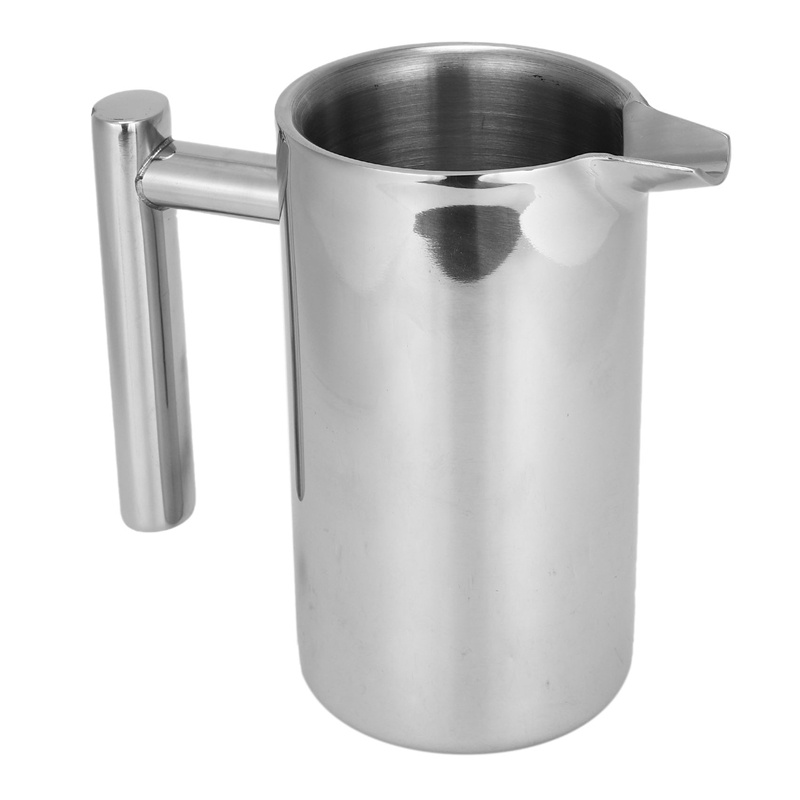Ấm Đun Nước Bằng Thép Không Gỉ 350ML 12Oz Kèm 5 Muỗng Đo Lường Và 5 Màn Lọc
