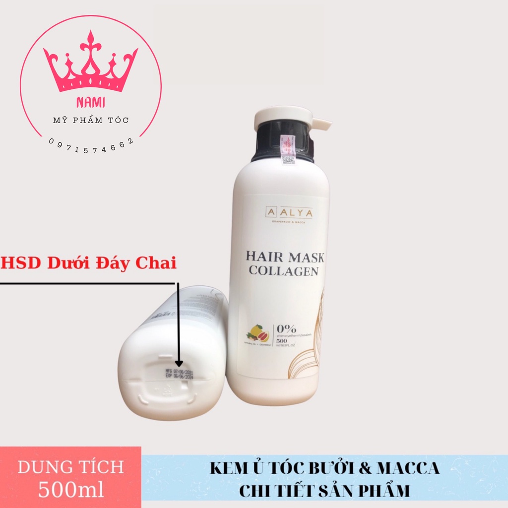 Kem Hấp Ủ Tóc Bưởi Grapefruit Macca Collagen Phục Hồi Siêu Mềm Mượt 500ML. HÀNG CHÍNH HÃNG