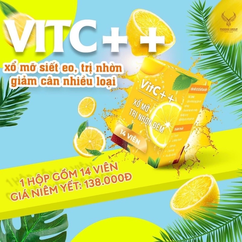 Viên hữu cơ xổ mỡ ban đêm Vitc ++ chính hãng cty Vic 100%(hop 14 viên)