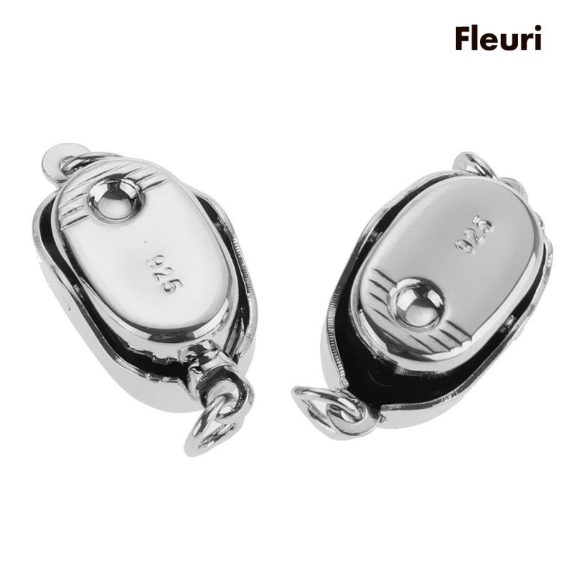 Set 2 Móc Cài Mạ Bạc 925 Dùng Làm Trang Sức Thời Trang