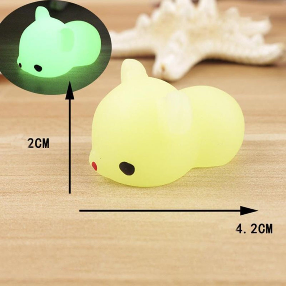 |Superbaby| Đồ Chơi Squishy Dạ Quang Hình Động Vật Dễ Thương