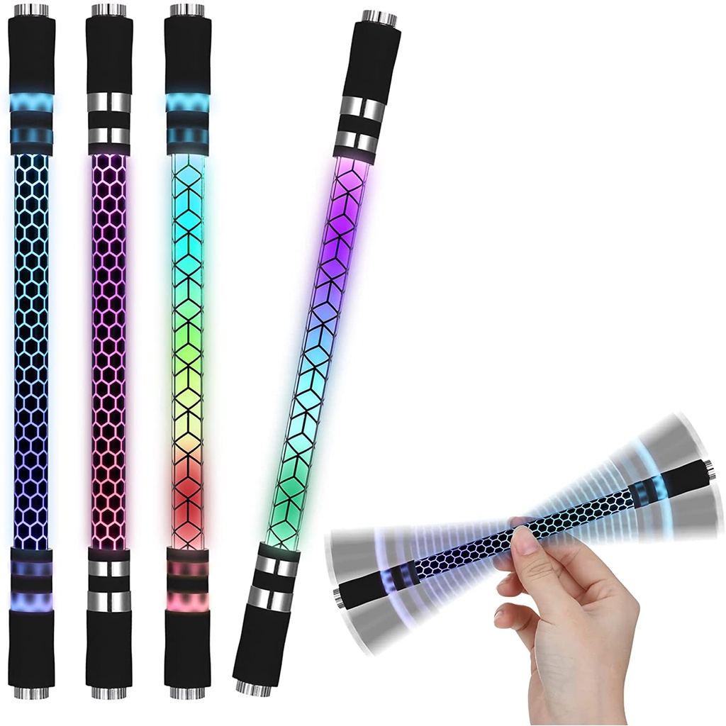 Bút Bi Xoay Có Đèn LED 7 Màu Chống Trượt Dành Cho Học Sinh