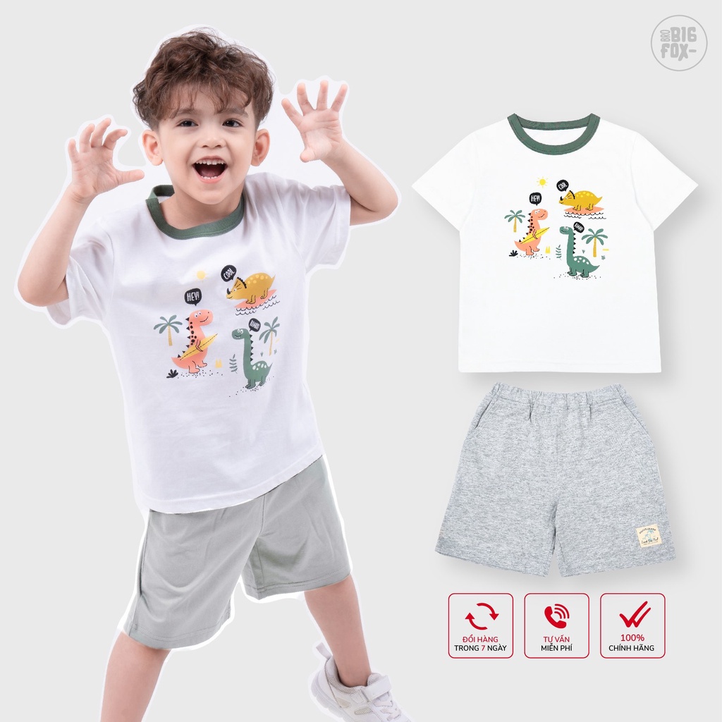 [HÀNG VIỆT NAM] Bộ Bé Trai Bigfox Set Đồ Bộ Quần Áo Cộc Tay Cho Bé Chất Cotton Hình In Đẹp, Mã Xuất Online 10