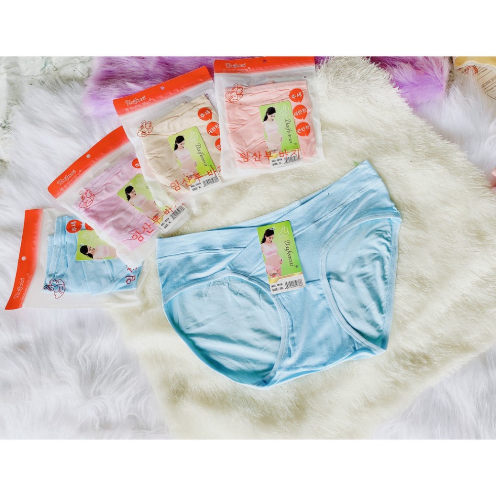 Quần lót bầu và sau sinh cạp chéo chất COTTON thông hơi kháng khuẩn đồ lót chip bà bầu bigsize A Lá Kids