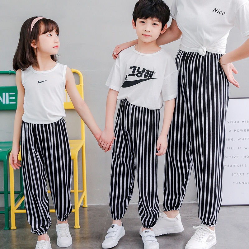 Quần Ngủ Cotton Lụa Thể Thao Chống Muỗi Thoáng Khí In Họa Tiết Hoạt Hình 90-172cm Thời Trang Đi Biển Cho Trẻ Em