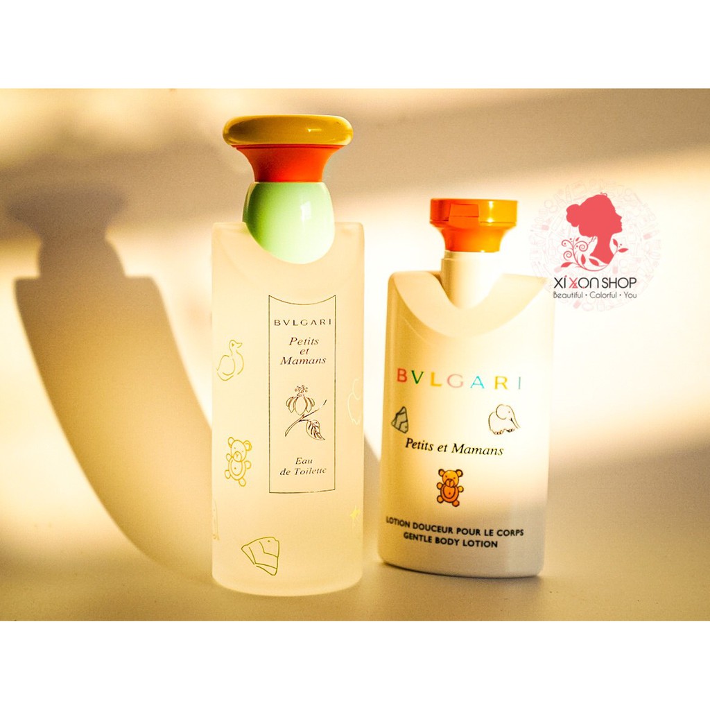 BỘ QUÀ TẶNG BVLGARI PETITS ET MAMANS NƯỚC HOA 100ML, DƯỠNG THỂ 75ML & TÚI