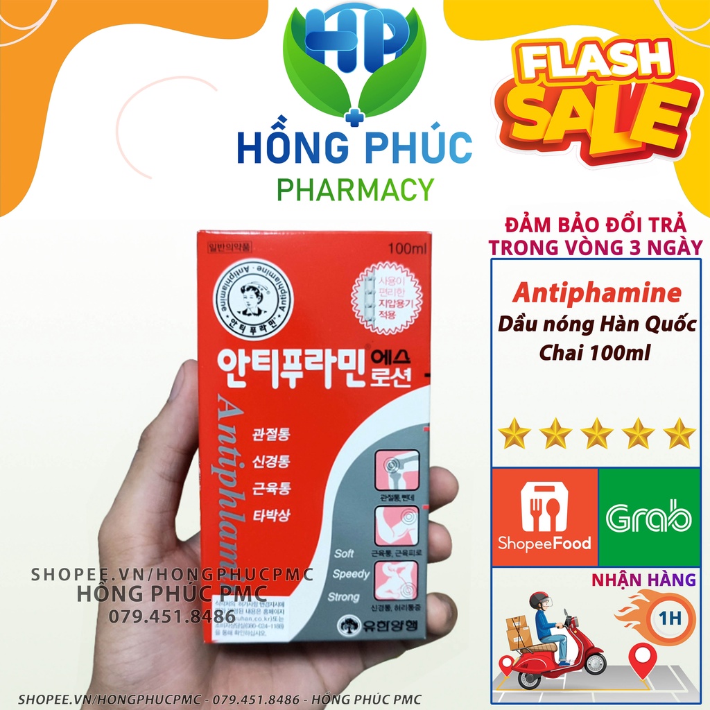 Dầu Nóng Xoa Bóp Antiphlamine ⚡Chính Hãng⚡ - Hàn Quốc 100ml giảm đau tức thì