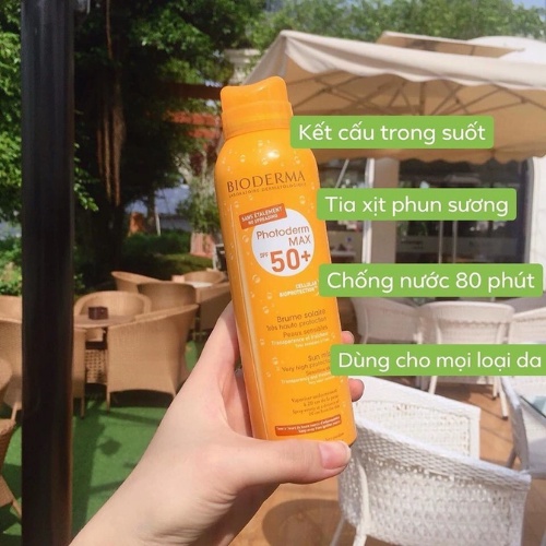 Xịt chống nắng Bioderma Photoderm Max SPF 50+ 150ml - Shop Mecici